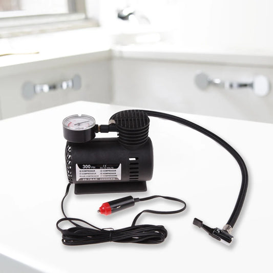 12V Smart Tire Pump with Pressure Gauge Car Electric Tire Inflator Auto Tire Infaltor Pump for Moto Bike Car Tyre