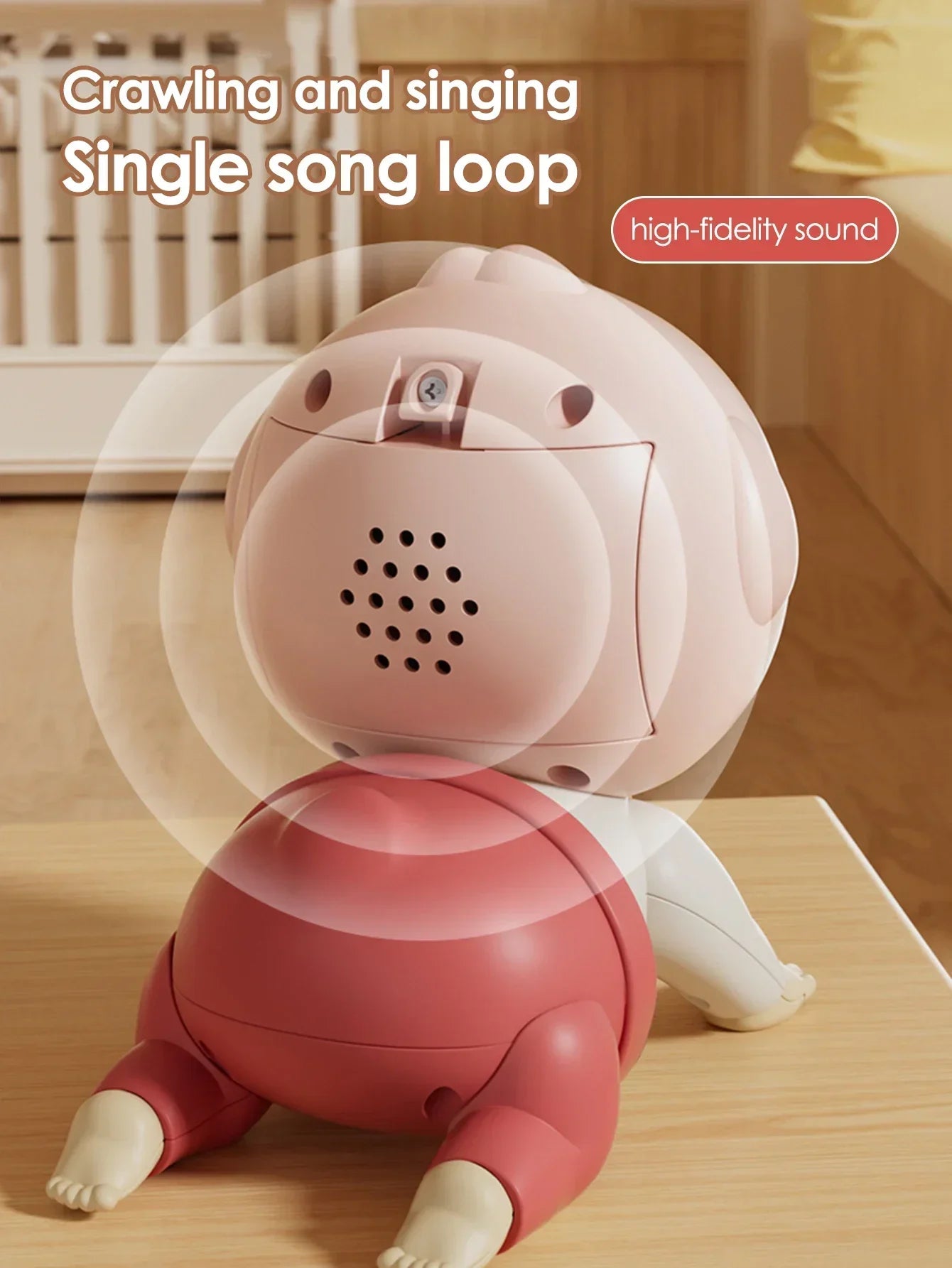 1Pcs Crawling Doll with Music Baby Toys, learn crawling guidance, head up training, puzzle early education Toy，baby gift