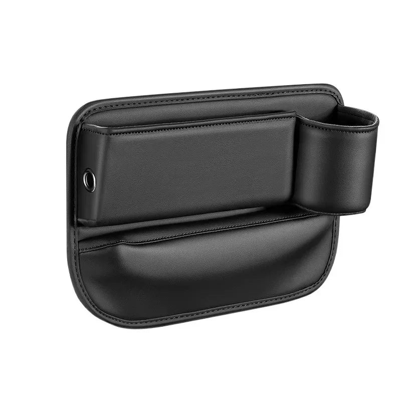 Universal Car Seat Gap Organizer Storage Box Multifunction Leather Crevice Side Storage Pocket Wallet Keys Card with Cup Holder