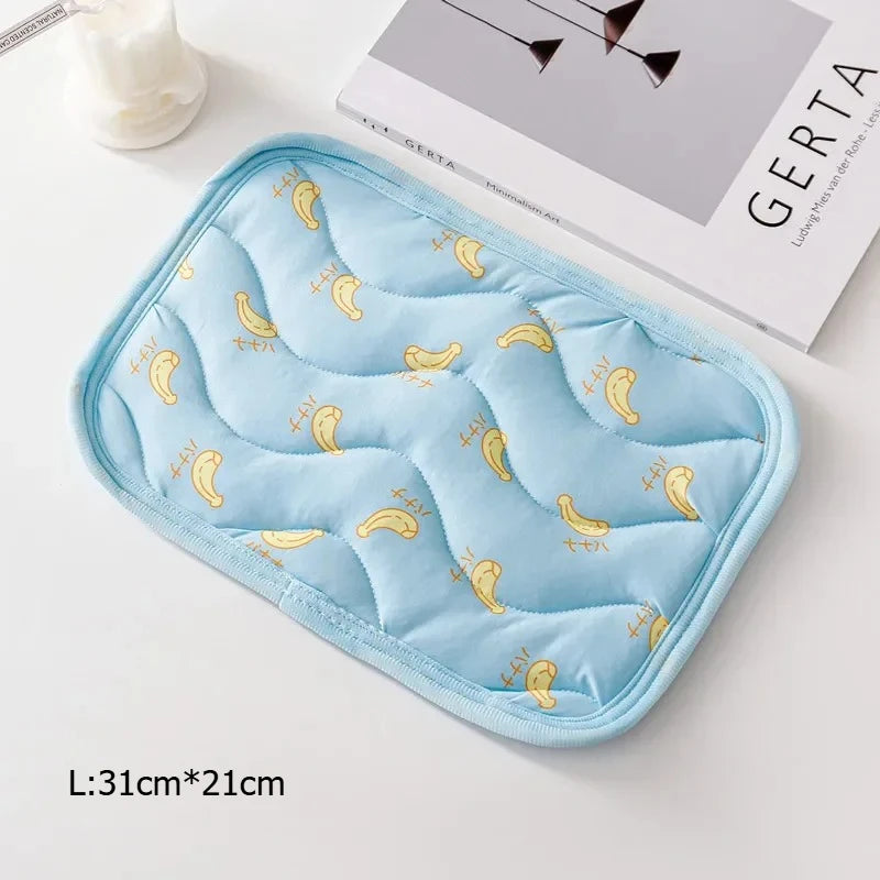 Hamster Kennel Mat Small Pet Cooler Mat Summer Ice Silk Cool Feeling Pet Mat Guinea Pig Chinchilla Rabbit Small Pet Cooling Mat