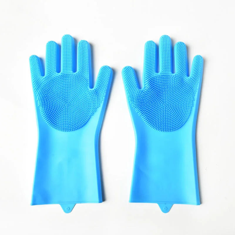 Multi-Functional Pet Grooming Gloves for Dogs And Cats Silicone Bathing Shampoo Scrubber Dishwashing Cleaning Glove Hair Removal
