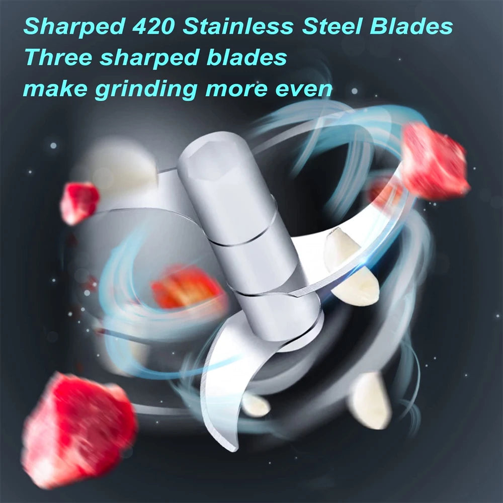 Electric Garlic Chopper Meat Grinder Mini Vegetable Chopper Garlic Crusher Blenders For Kitchen Grinders Food Processor Mixer