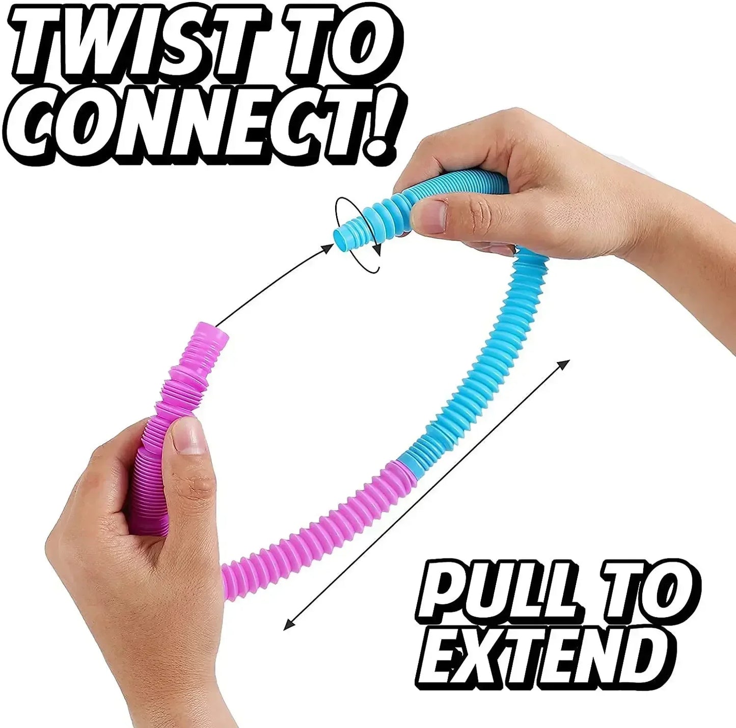 10/20/50PCS Rainbow Pop Tube Pack Telescopic Tube Stress Relief Sensory Toy for Children Adults Learning Toys Brinquedos