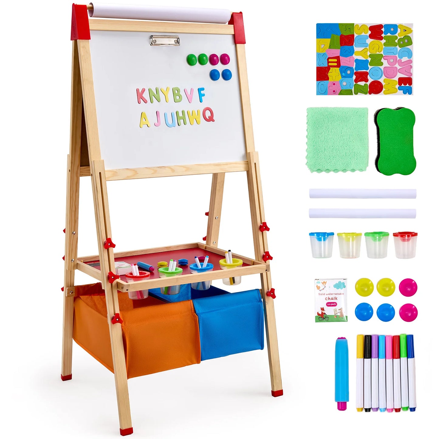 SucceBuy  Children Magnetic Drawing Board Word Pad Baby Color Graffiti Standing Art Easel Educational Drawing Toys for Kids Girl
