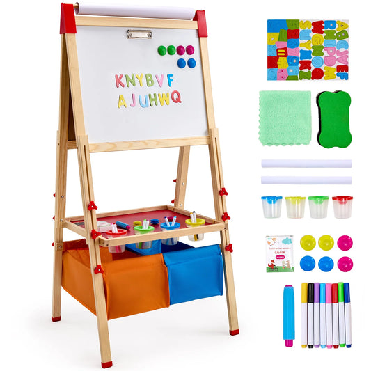 SucceBuy  Children Magnetic Drawing Board Word Pad Baby Color Graffiti Standing Art Easel Educational Drawing Toys for Kids Girl