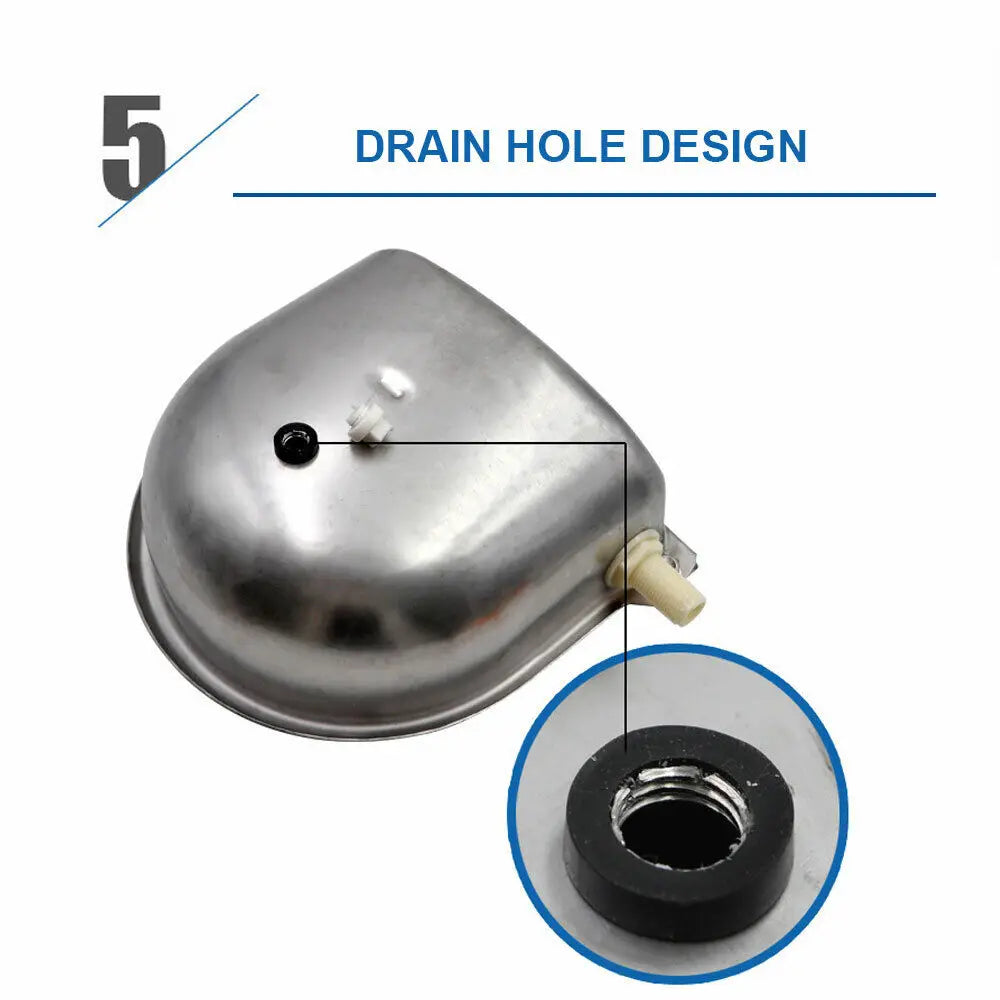 Stainless Pipe Water Trough Bowl Auto Drinking For Dog Horse Chicken Auto Fill