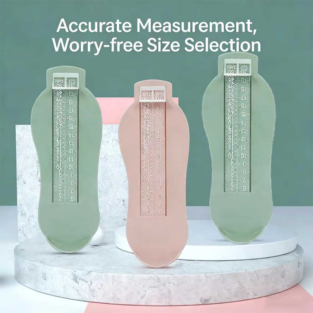 Baby Foot Measuring Gauge, No Conversion Needed Measure Two Sizes for Baby Shoe Sizing