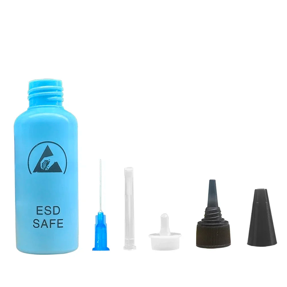 Alcohol Bottle, Solvent Dispensing, Mobile Phone Repair, Anti-Static Leak-Proof, with Needle, 65ML