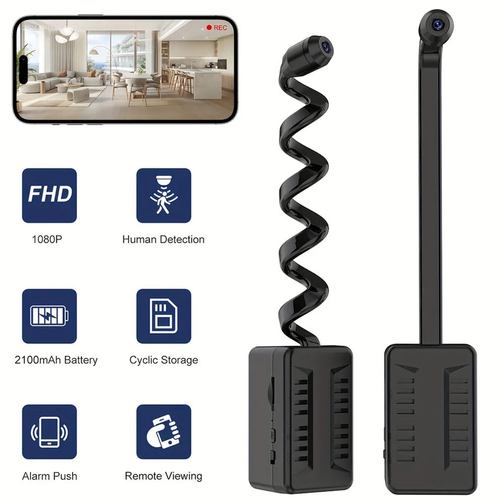 1080P Mini Camera WiFi APP Remote Control Wireless Nanny Cam with Voice Motion Detection Surveillance Camera Smart Home Supplies