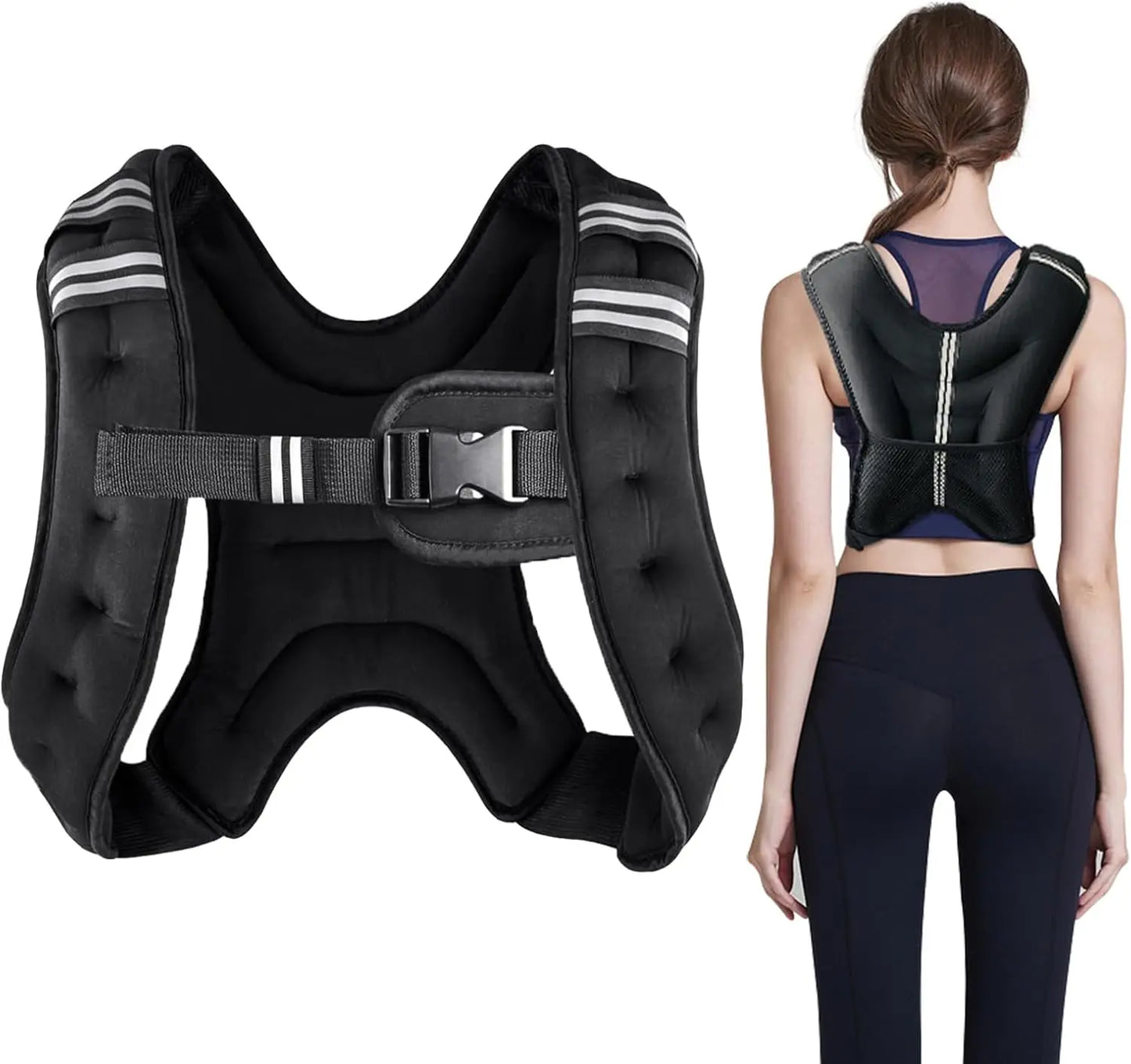 Adjustable Weighted Vest,5kg Running Weight Vest for Training Workout, Jogging,Cardio, Walking,Weight Loss,Strength Training,Gym