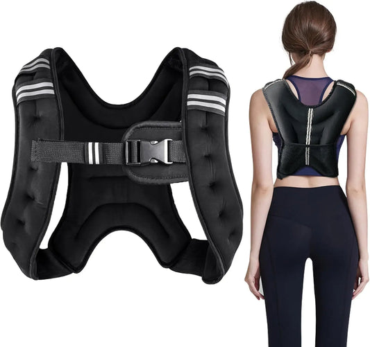 Adjustable Weighted Vest,5kg Running Weight Vest for Training Workout, Jogging,Cardio, Walking,Weight Loss,Strength Training,Gym