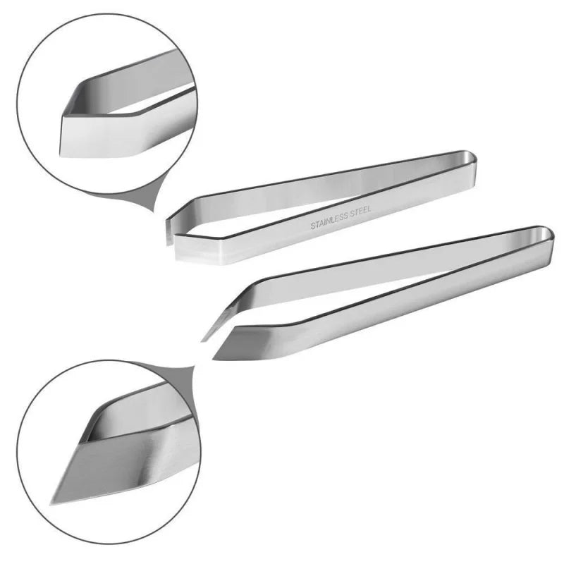1pcs 430 Stainless Steel Fish Bone Tweezers Pincer Clip Puller Remover Tongs Fish Bone Plucking Clamp Kitchen Gadgets Tools