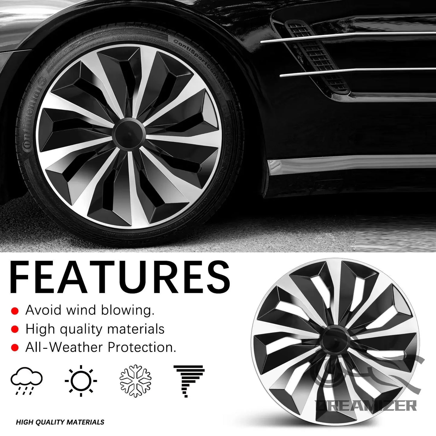 15/16 Inch Hubcap Hubcaps Wheel Covers Replacement for Fiat 500 And Most Cars Car Hub Caps Hubcap Wheel Covers