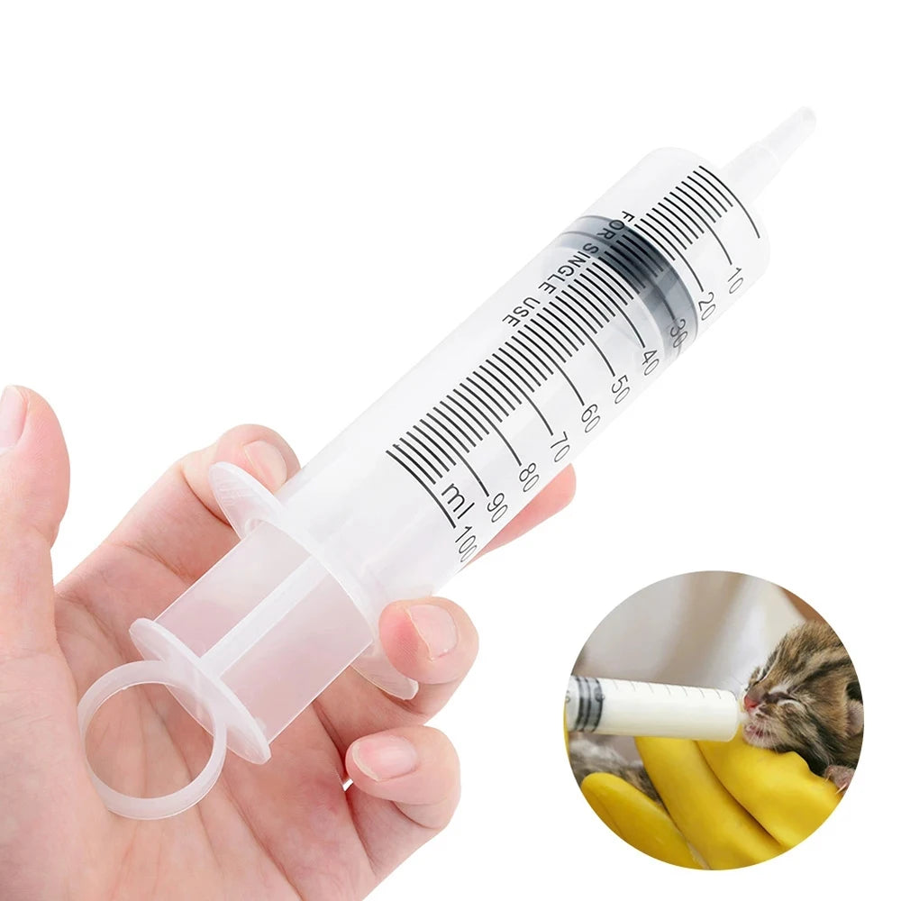 100-200ML Reusable Big Large Plastic Hydroponics Nutrient Measuring Syringe NEW