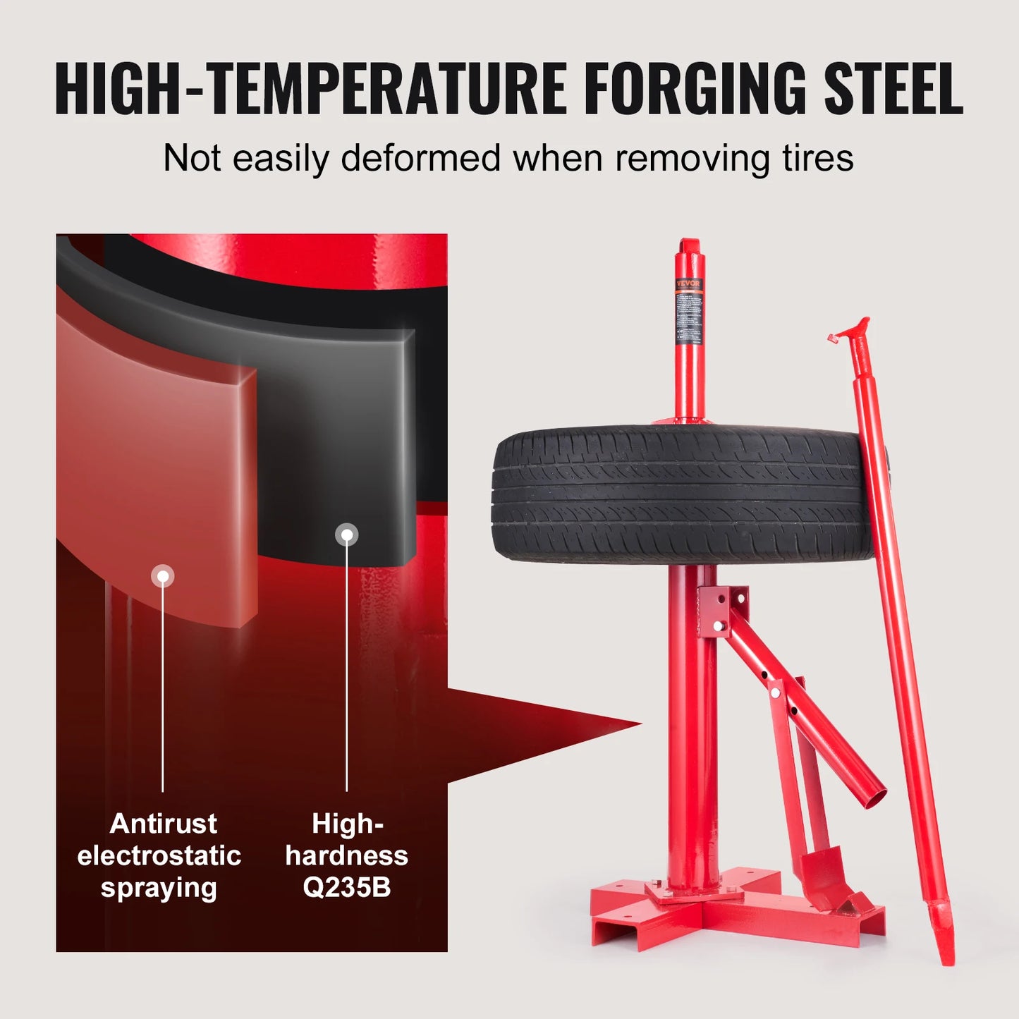 SucceBuy Portable Manual Tire Changer Bead Breaker Tool Portable Hand Bead Breaker Mounting Tool for Truck Car Motorcycle Garage