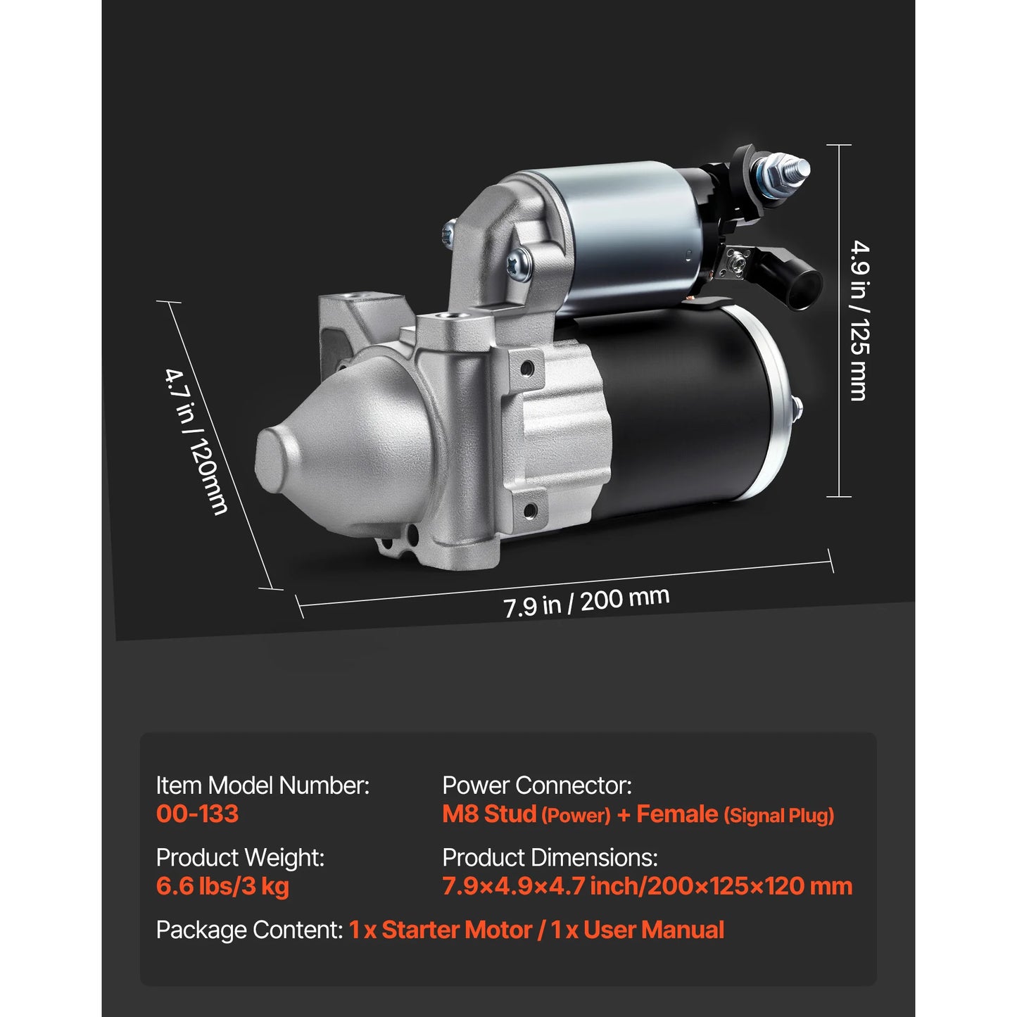 SucceBuy Starter 17986 Starter Motor Replacement Compatible with GMC Pontiac Saturn Suzuki OEM 12588493 M000T35871 31100-78J00