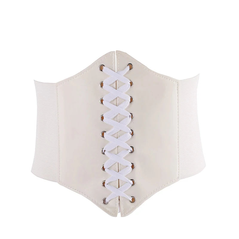 Women's Corset Body Shapewear Sexy Wide Leather Belt Cummerbunds Strap Belts for Women High Waist Slimming Corsets and Bustiers