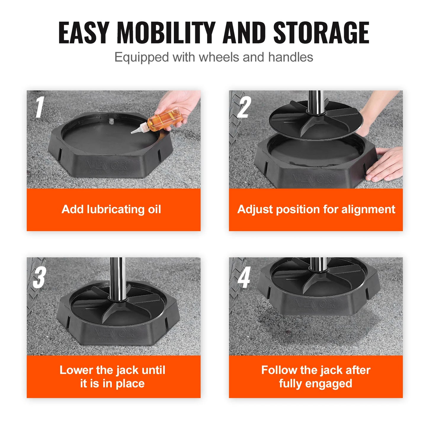 SucceBuy RV Leveling Pads Round Landing Feet Permanent Attached Jack Stabilizers Rubber  Travel Trailers Class A/C Motorhome