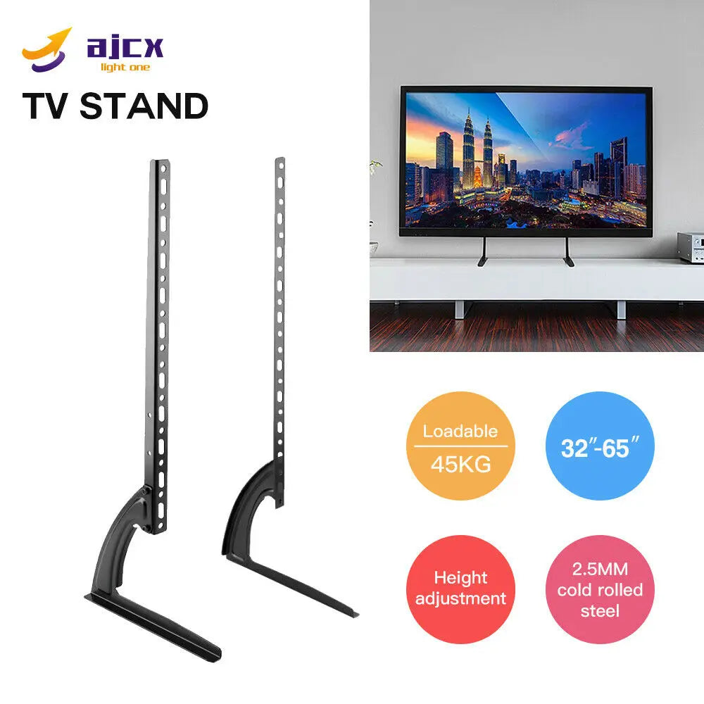 Universal 14-75'' Table Top Desktop TV Stand Bracket Legs LCD LED Plasma Mount