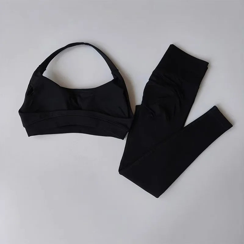 Peach High-Waisted Hip-Lifting Women's Exercise Suit Shockproof Yoga Fitness Clothes for Running And Styling