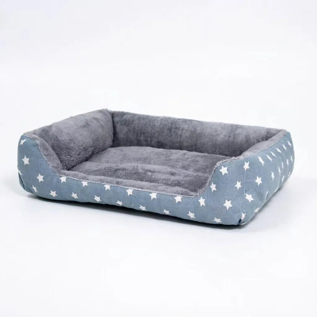 Soft Plush Rectangular Dog Bed, Anti-Slip Warm Pet Sofa for Cats & Small Dogs, Corduroy Nest Cushion