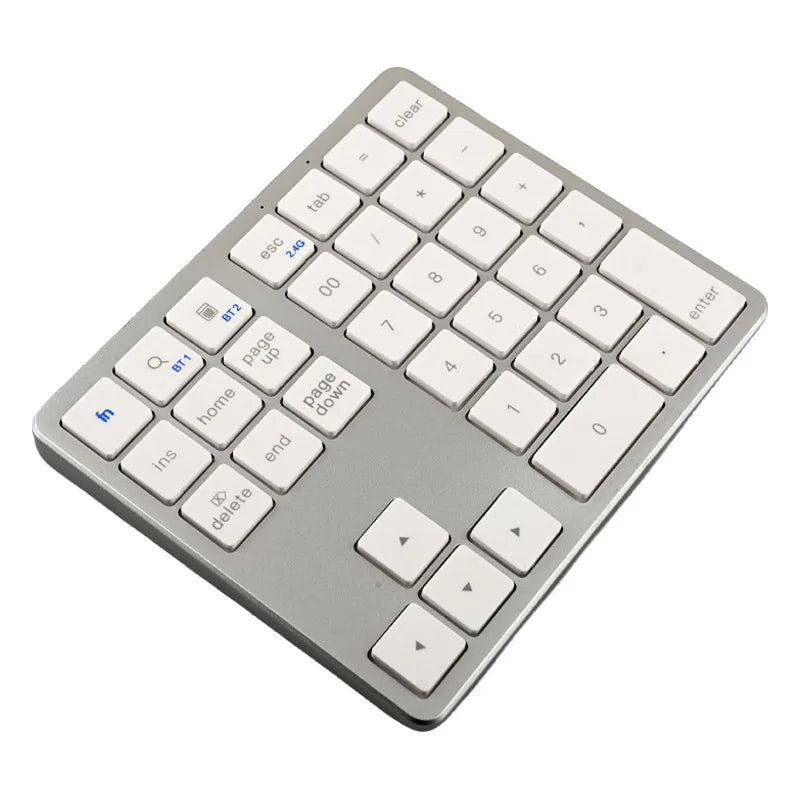 Wireless Numeric Keypad K35, 2.4Ghz & Bluetooth Dual Mode USB-C Rechargeable Numpad for Windows Android iOS
