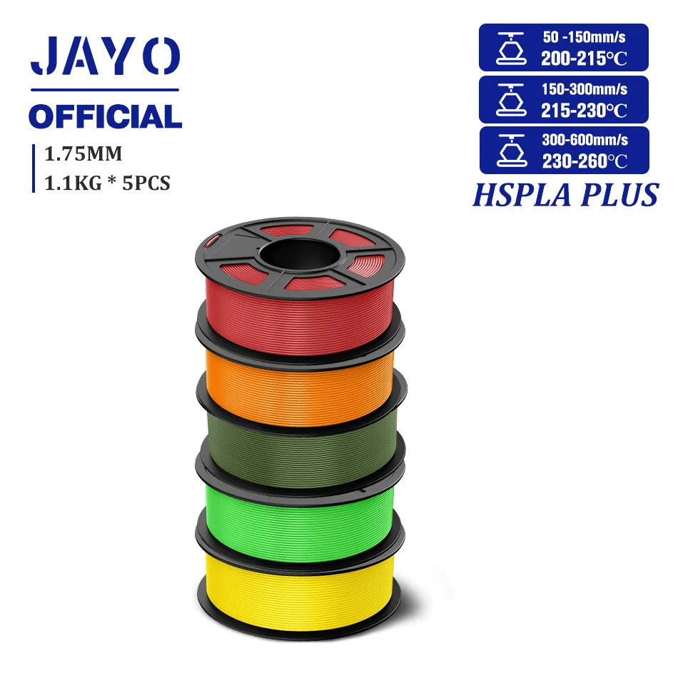 JAYOPLA Plus  Filament 600mm/s 1.75mm High Speed  PLA+ 3D Printer Filament High Flow 3D Printing Mateials Fit Most 3D Printers