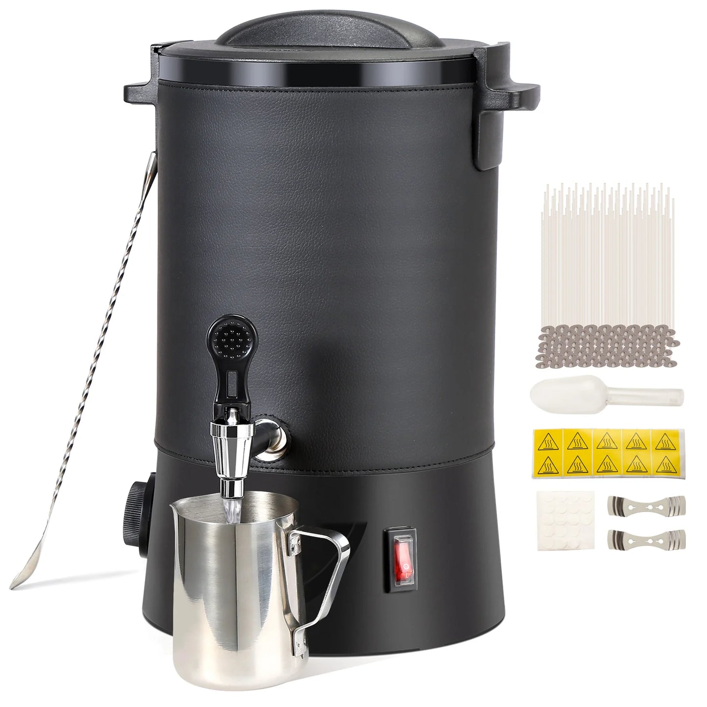 SucceBuy 6.5 L 10 L Wax Melter for Candle Making Large Electric Wax Melting Pot Easy Pour Spout 9-Level Temperature Control