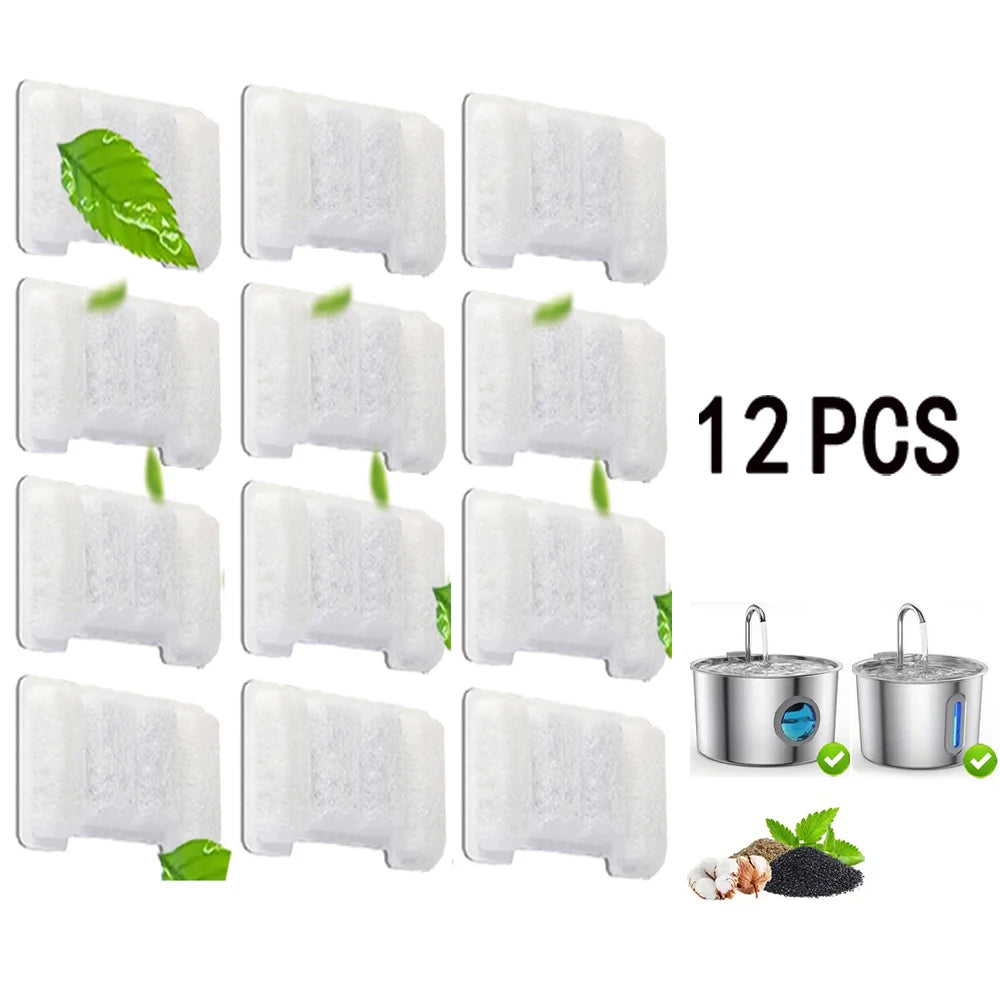 Replacement Activated Carbon Filter Cat Dog Drinking Fountain Replaced Filters for Pet Water Fountain Dispenser Accessorie