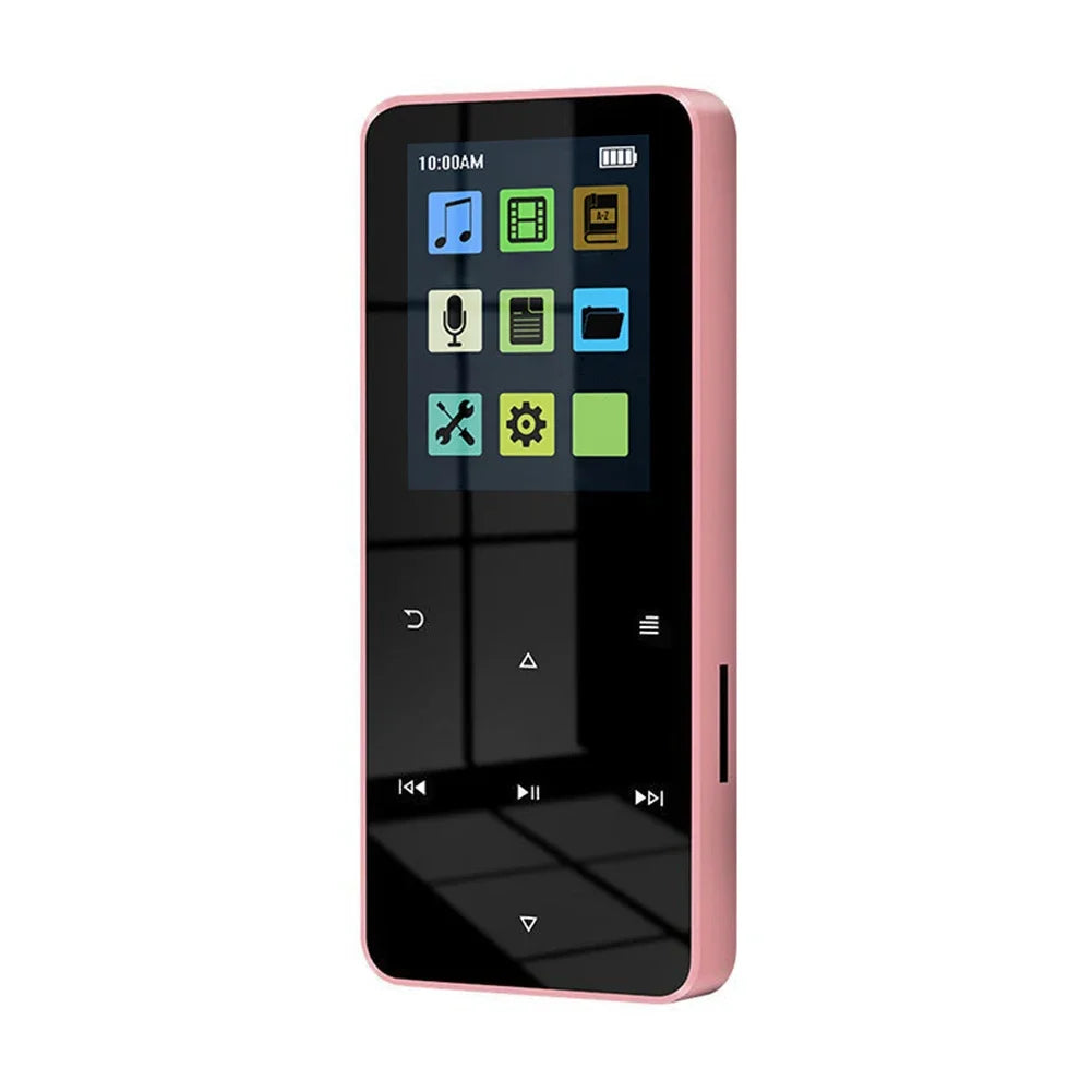 1.8 Inch TFT MP3 Player Touch Screen Bluetooth-compatible 5.0 Music Walkman USB 2.0 3.5mm Jack with E-book Recording for Student