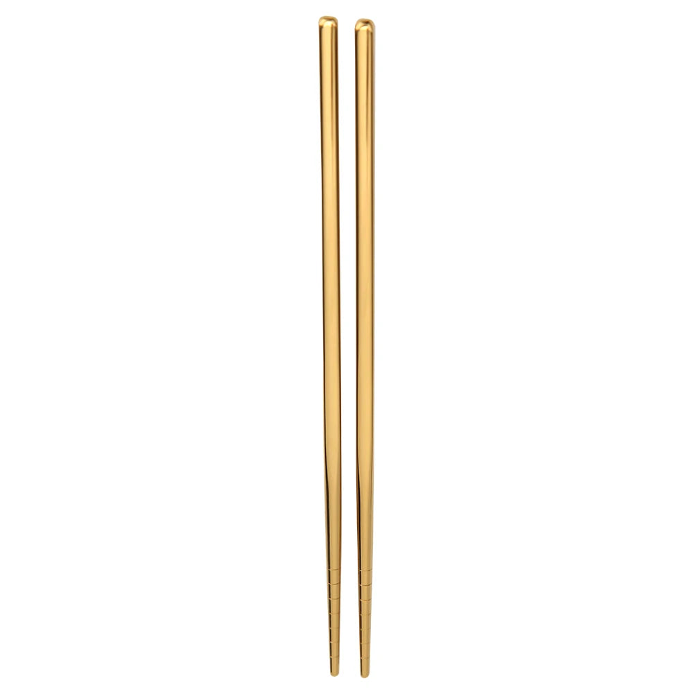 Stainless Steel Chopsticks Portable Non-slip Food Sticks Tableware Chinese Gifts