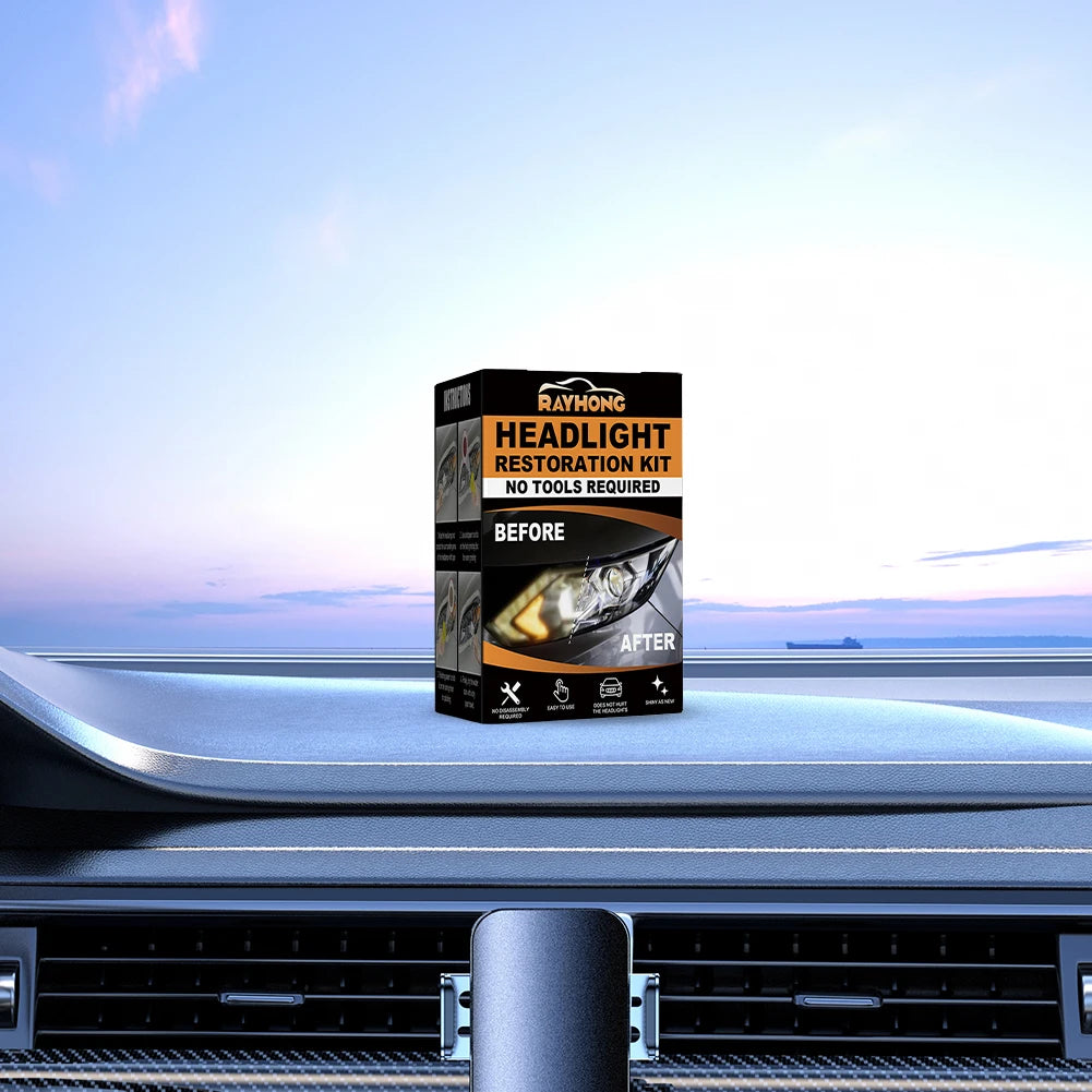 Ceramic Headlight Restoration Kit Headlight Cleaner Restorer Kit Headlight Yellowing Repair Set for Car Taillight Headlight
