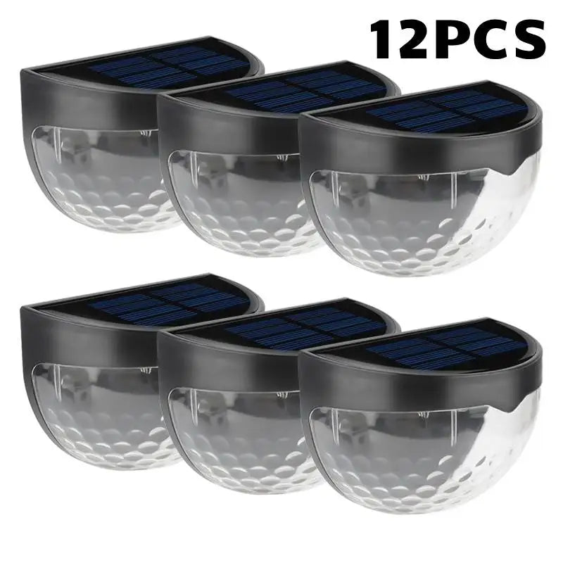 6-18pcs Solar Powered LED Wall Lights Door Fence Light Outdoor Garden Lamp Lights