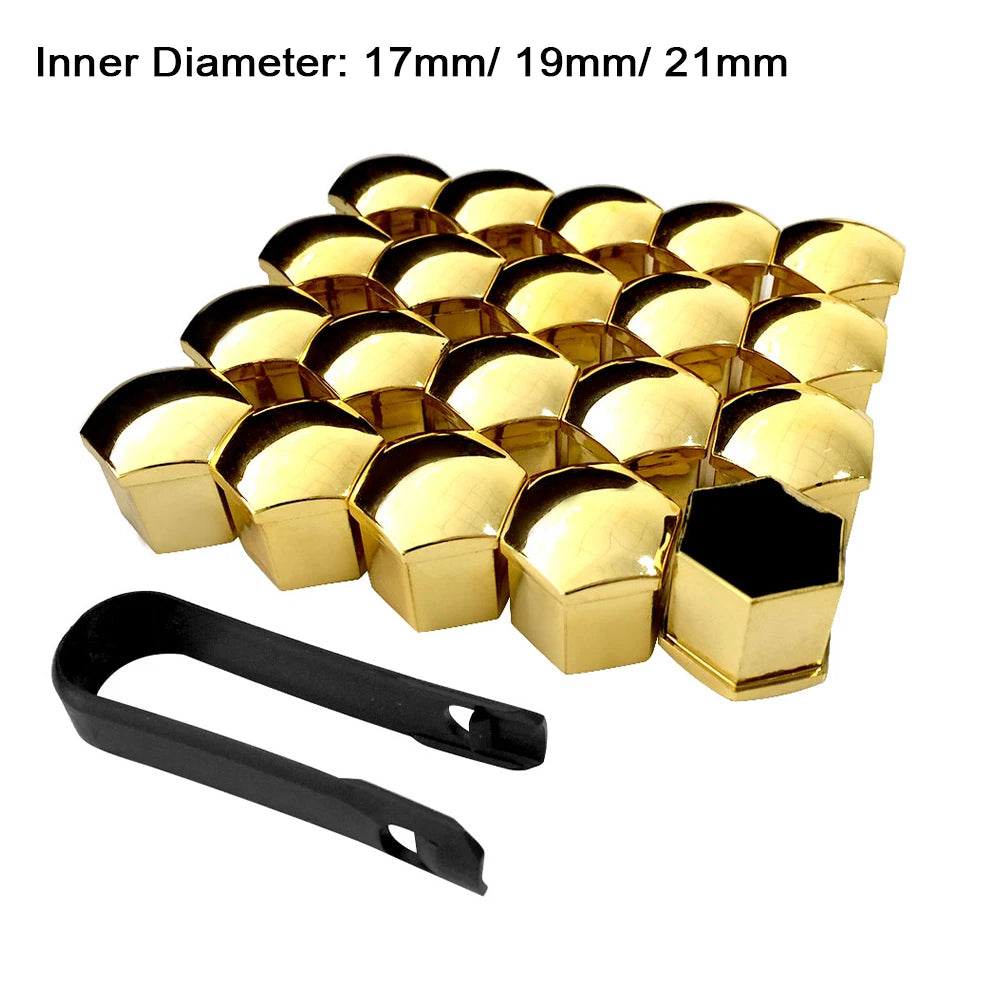 20Pcs Universal 17mm Plastic Car Wheel Nut Covers Bolt Caps For Audi A3 A4 B8 B9 A5 Q3 Q5 Q7 A6 A7 Auto Accessories