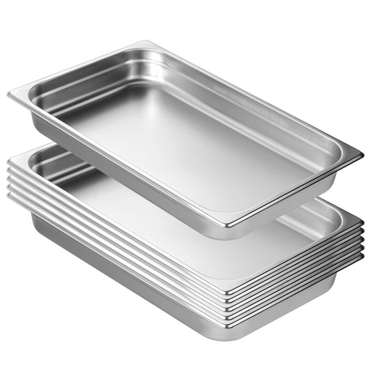SucceBuy Buffet Chafing Dishes 8.5L20L Gastronorm Pans Steam Table Pans Tray Stainless Steel Food Container for Party BBQ Baking