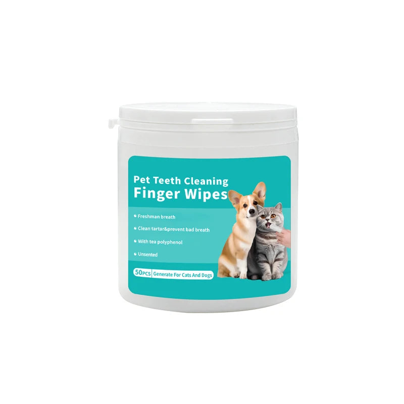 Pet supplies, pet teeth cleaning wipes, cats and dogs, pet cleaning wipes, gloves that can be licked