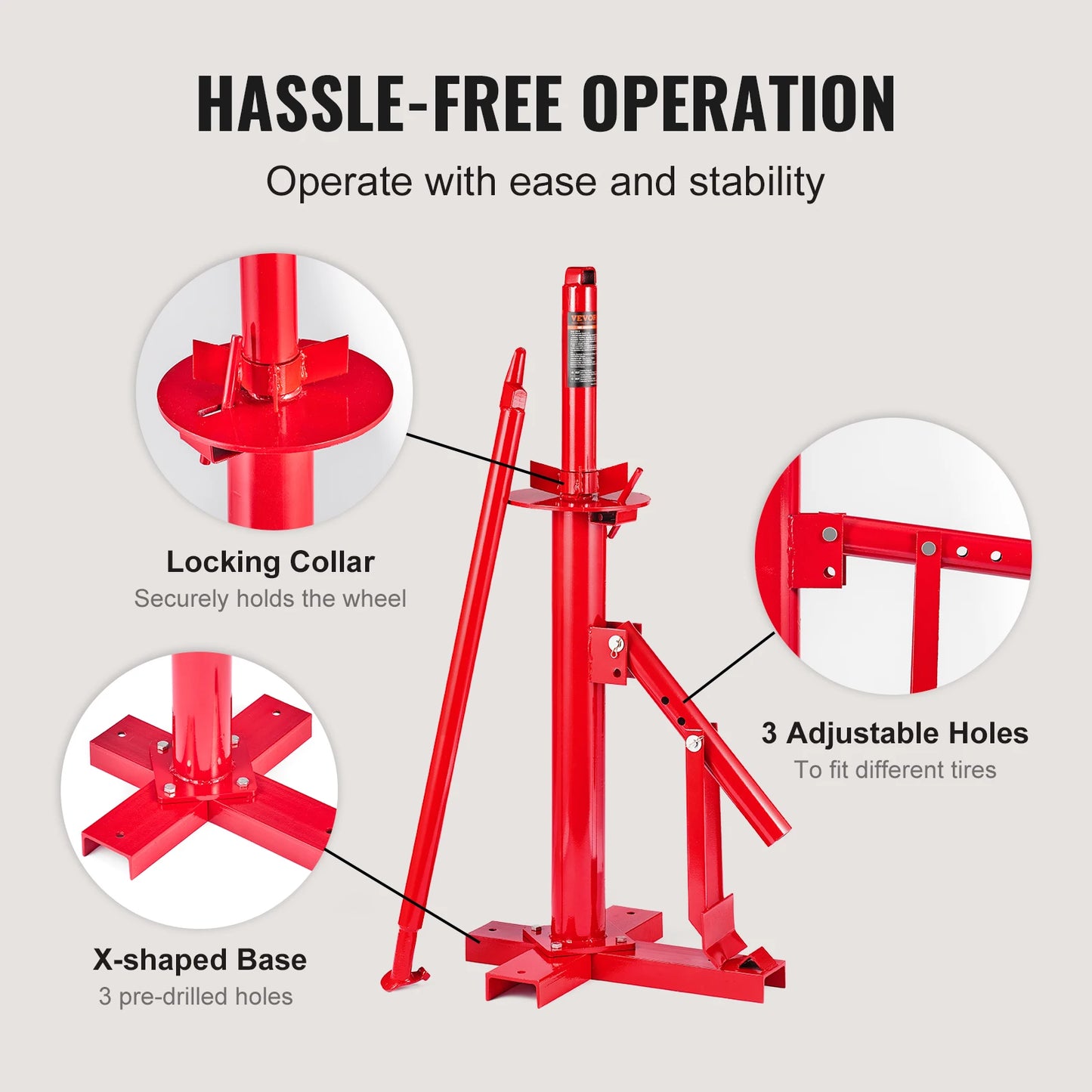 SucceBuy Portable Manual Tire Changer Bead Breaker Tool Portable Hand Bead Breaker Mounting Tool for Truck Car Motorcycle Garage