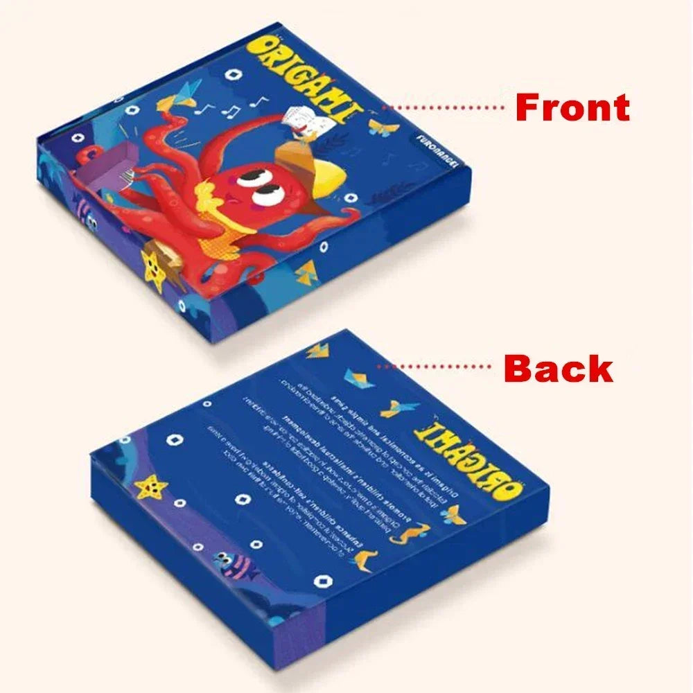 54/108Pcs Montessori Toys Cartoon Animal Origami Paper DIY Kids Craft Toy Handcraft Parper Art Educational Toy for Children Gift
