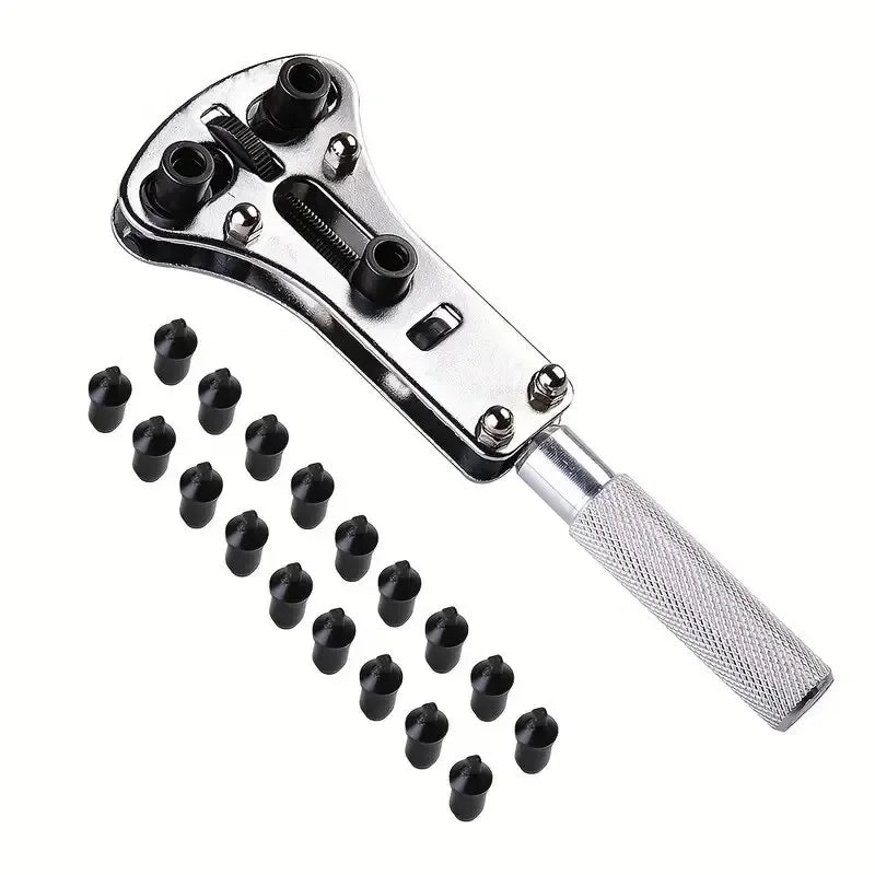3 Claw Watch Case Opener Adjustable Screw Back Remover Wrench Repair Tool Part Maintenance Kit Bottom Cover Rear Replace Battery