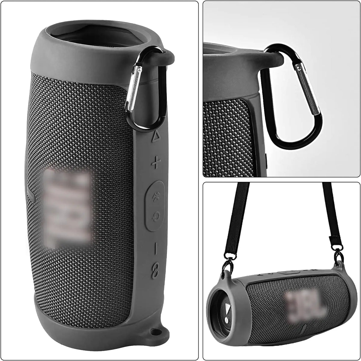 Silicone Case Cover for JBL Charge 5 Waterproof Portable Bluetooth Speaker, Travel Carrying Protective Gel Soft Skin，water proof