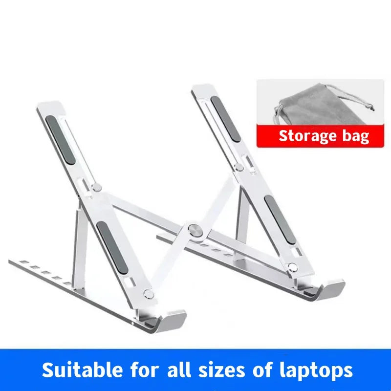 Aluminum Foldable Laptop Stand Adjustable Portable Notebook Holder Support Base For Macbook Air Pro Cooling Bracket Accessories