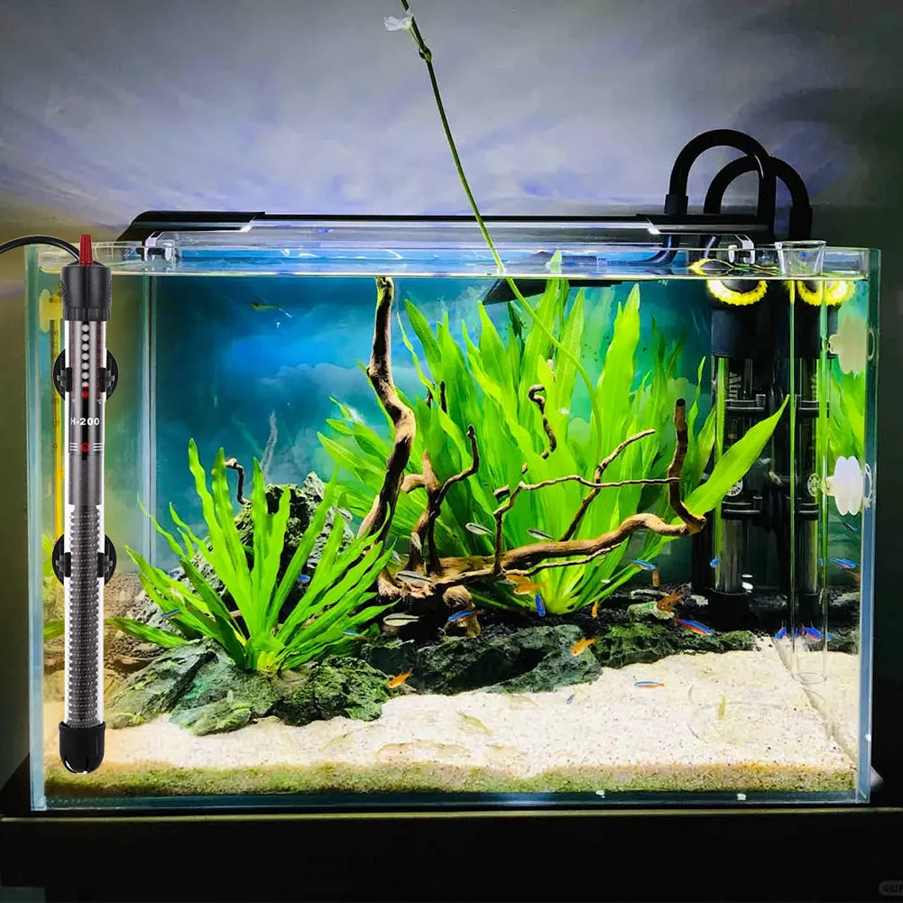 Aquarium Submersible Heater 300W with Free Thermometer Fish Tank Constant Temperature Rod Adjustable Aquarium Heater