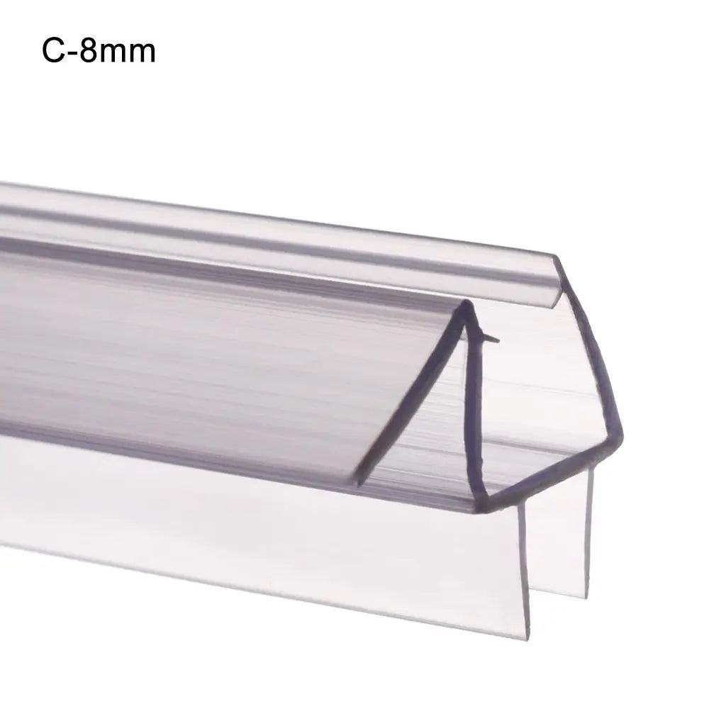 Bath Shower Screen Door Seal Strip Water Baffle 4 to 12mm Seal Gap Window Door Weatherstrip Glass Door Weatherstrip Hardware