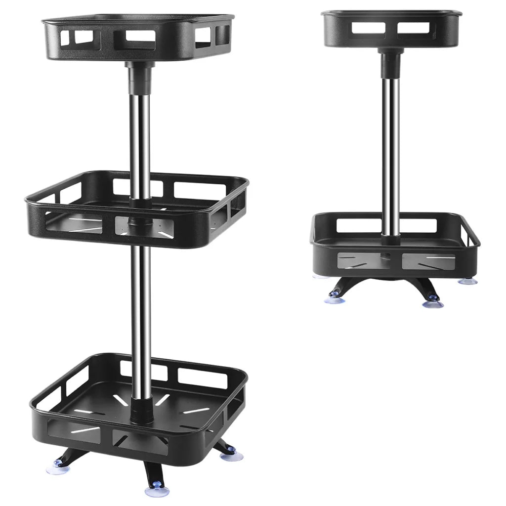 2/3 Tiers Kitchen Rotating Storage Spice Rack Organizer Multi layer Kitchen Storage
