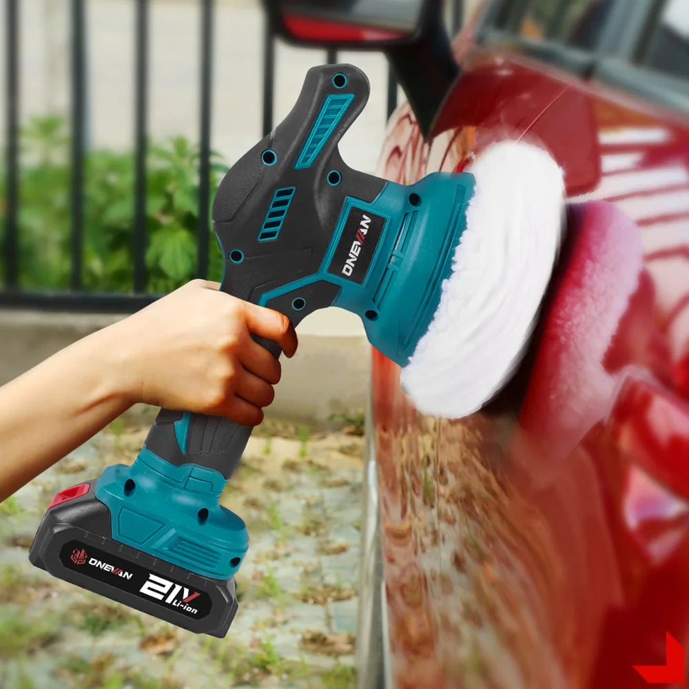 ONEVAN 8Gear Digital Display Cordless Car Polisher Electric Polisher Auto Car Waxing Polishing Tools For Makita 18V Battery Pin
