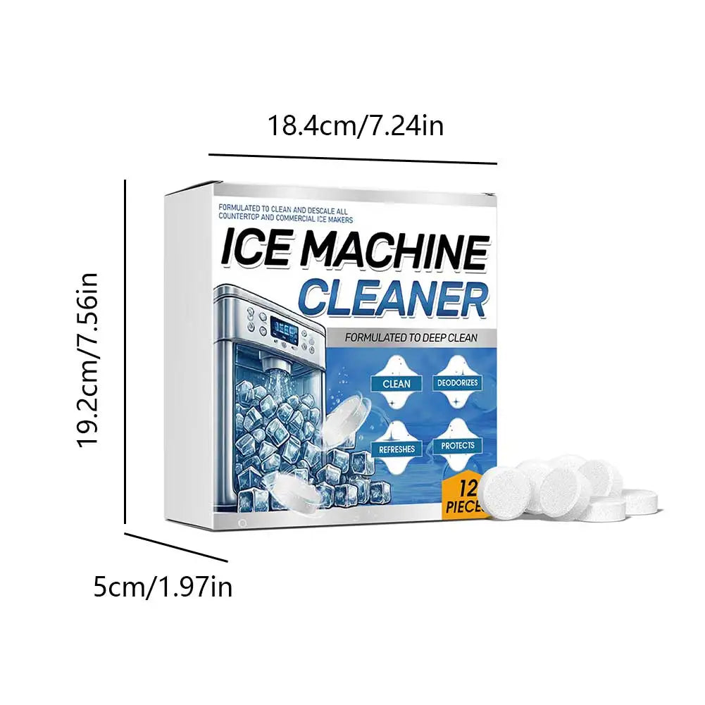 Nickel Safe Scale Remover Easy-to-Use Ice Cube Cleaner Ice Maker Cleaner Tablets for Home Use Home Appliance Care