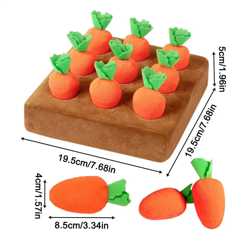 Dog Puppy Snuffle Mat Funny Enrichment Interactive Pet Carrot Puzzle Toy Dog Activity Mat for Boredom Relief Foraging Training
