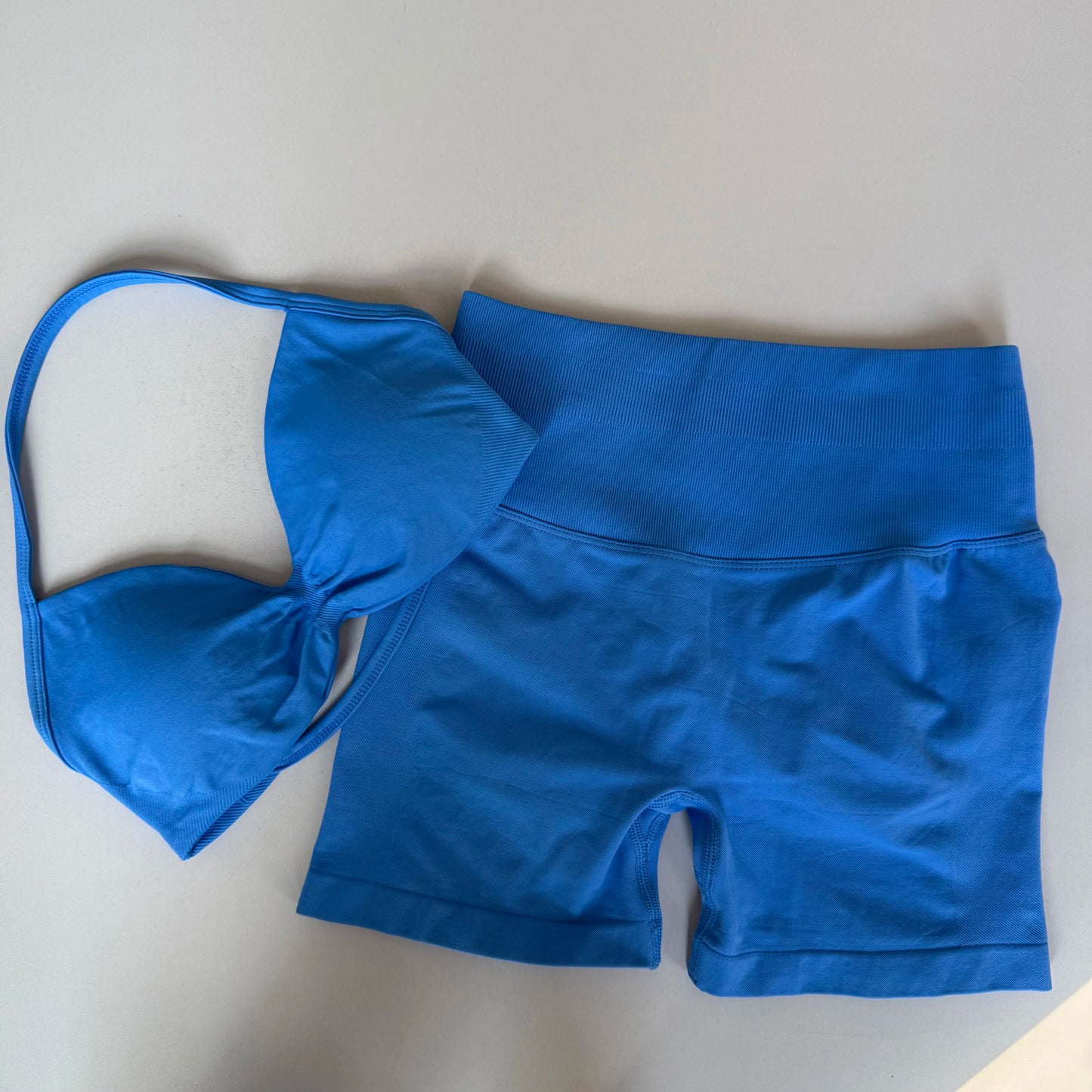 Sexy Halter Neck Beautiful Back High Waist Peach Sports Bras Shorts Suit Pilates Gathering Yoga Vest Training Fitness Bra Sets
