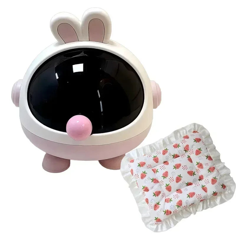 1/2pcs Doll Bed Baby Bunny Storage Box with Mat for Labubu Space Module Doll Sleep Cradle Cart Dolls Bed Furniture Accessories