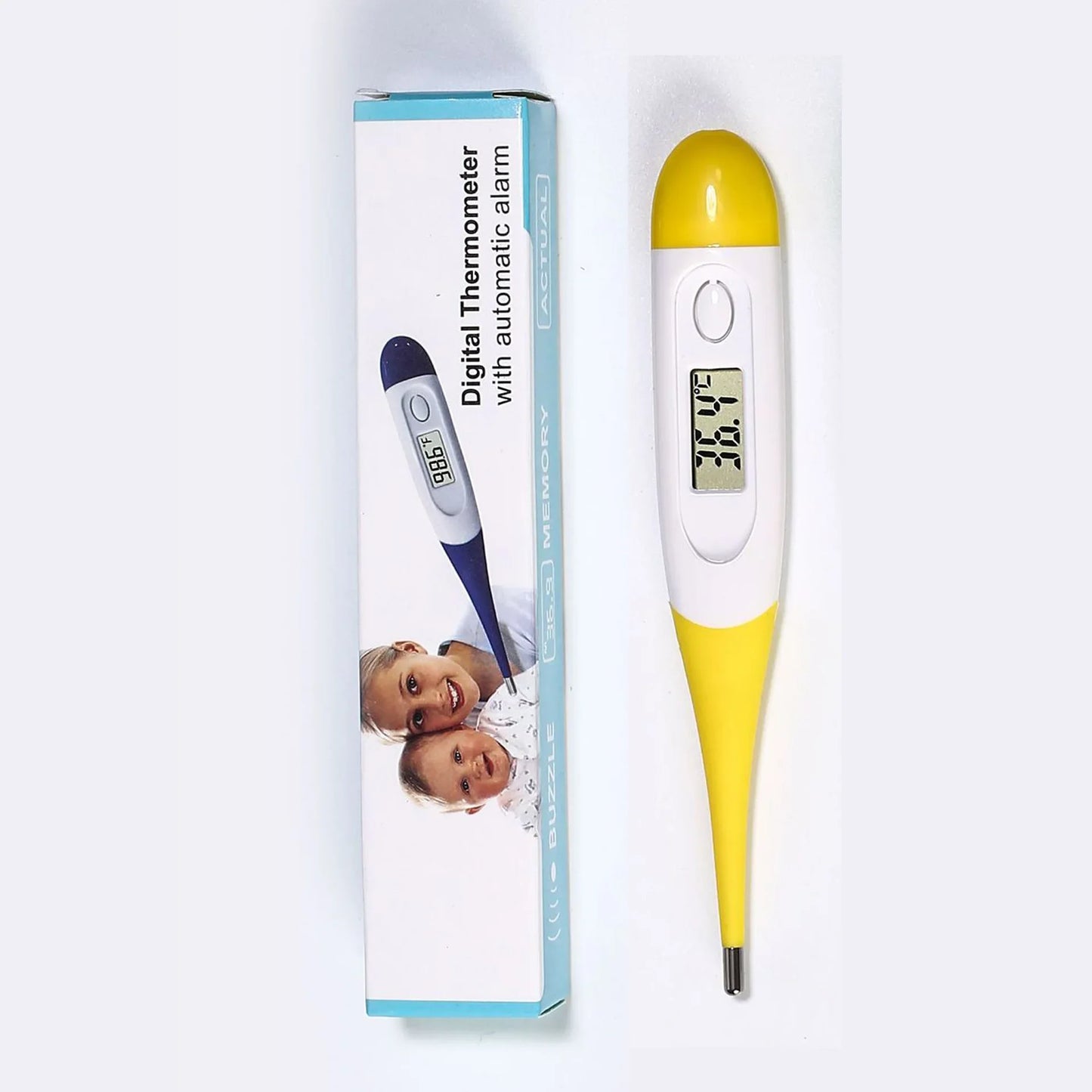 Digital ElectronicThermometer Soft Head Home First Aid Kit Fever Baby Adult Head Oral Armpit Temperature Measurement Instrument